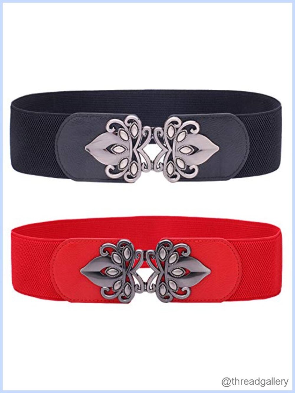 Womens Vintage Wide Elastic Stretch Waist Belt Retro Cinch Belt